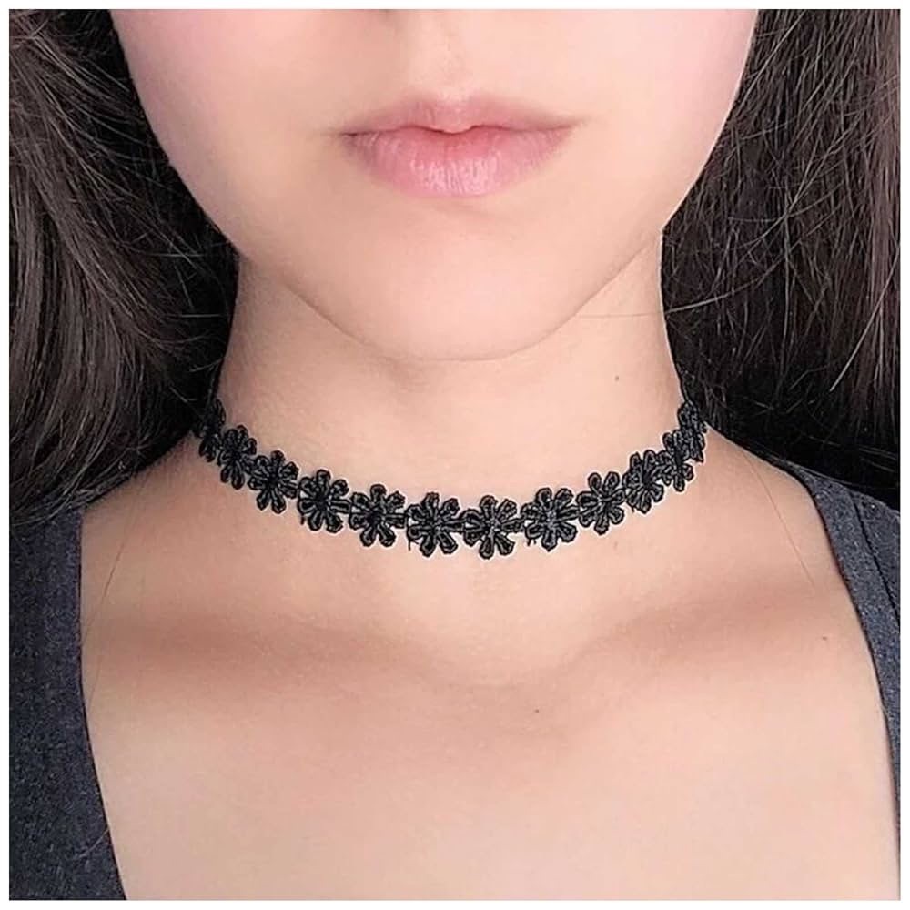Black Flower Choker